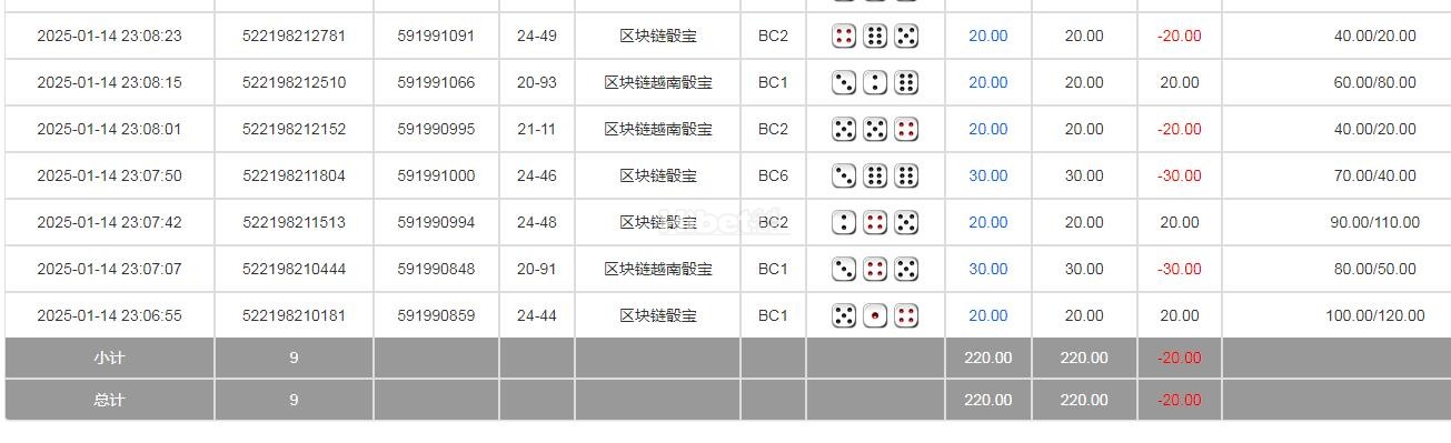 区块链色子输掉20块钱